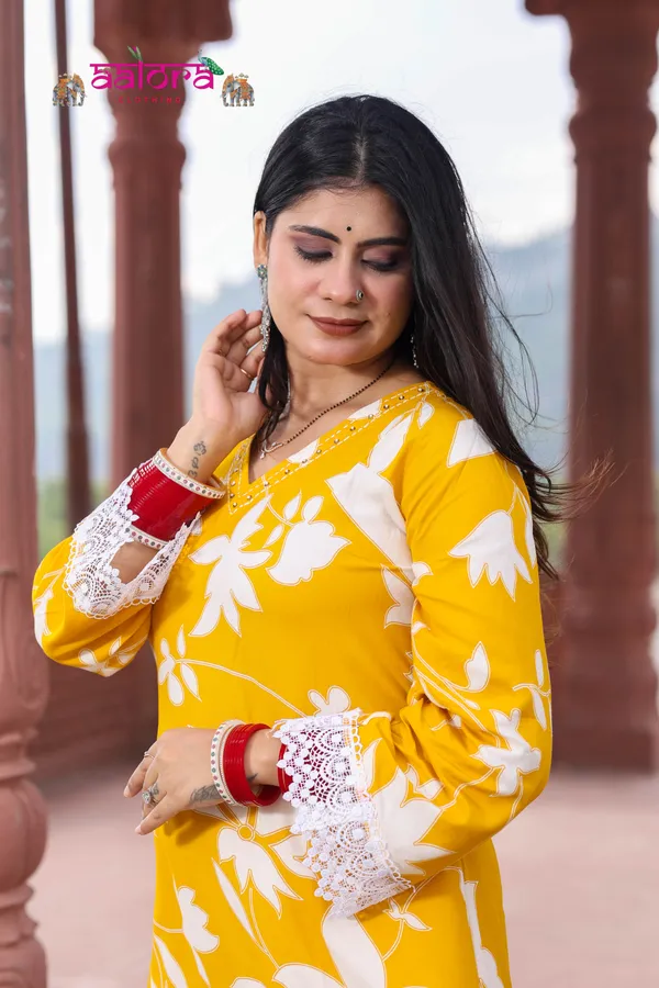 Yellow_Rayon_Cotton_Short_Printed_Co-Ord_Set_For_Women