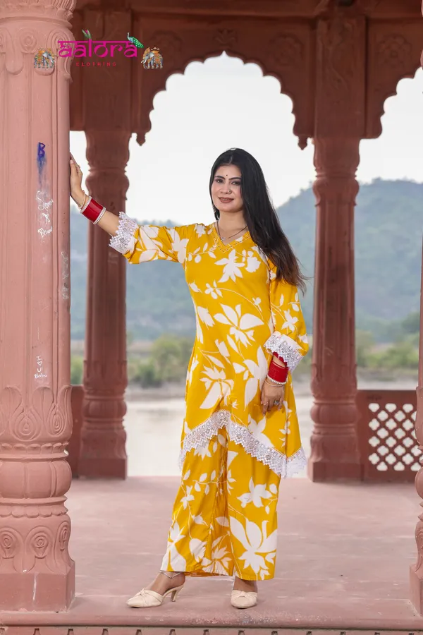 Yellow_Rayon_Cotton_Short_Printed_Co-Ord_Set_For_Women