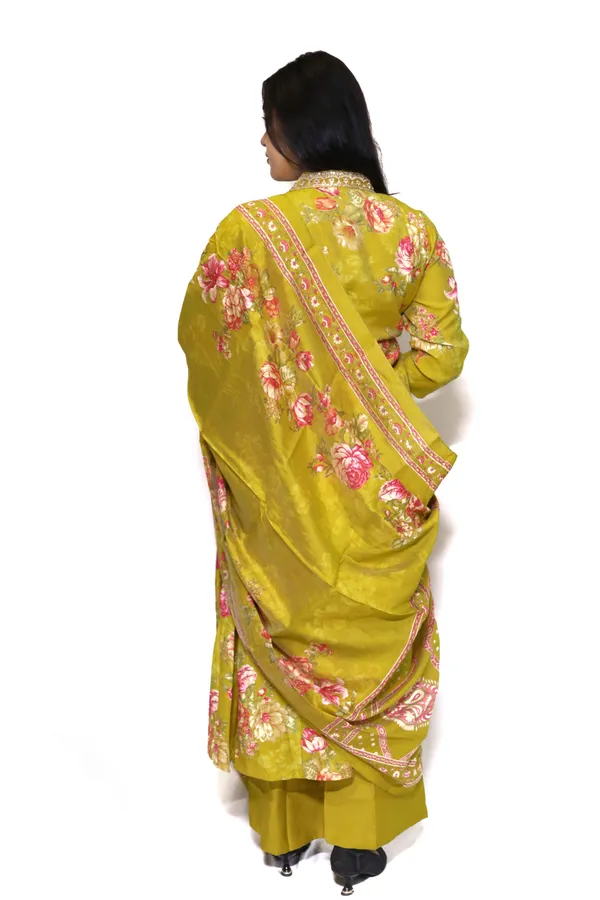 Lemon_Yellow_Muslin_Cotton_Digital_Print__3_Pcs_Anarkali__Set_For_Women