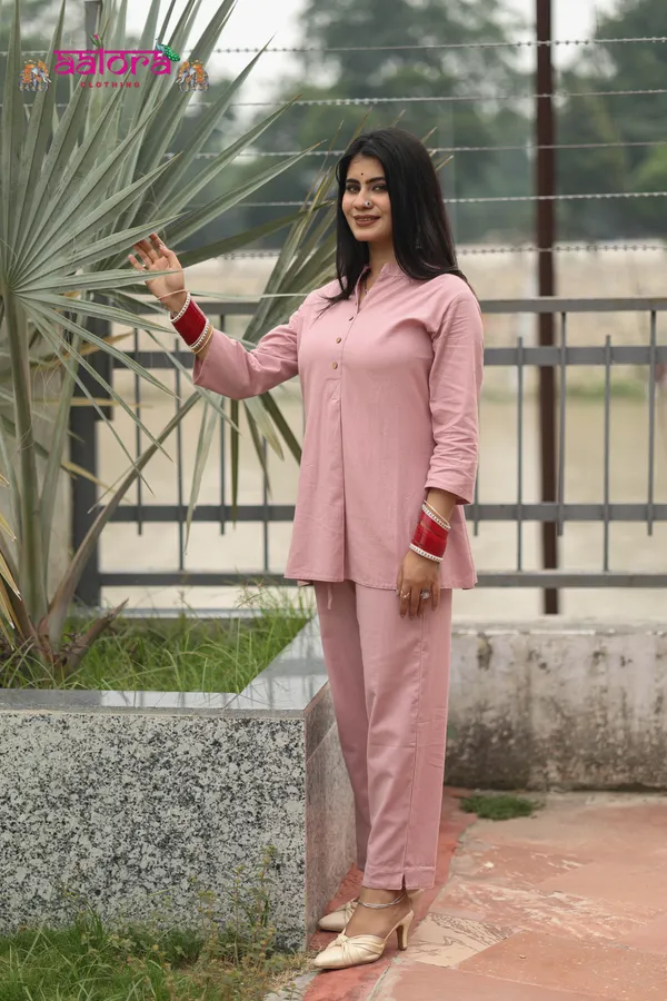 Baby_Pink_Khadi_Cotton_Standing_Collar__Co-Ord_Set_For_Women