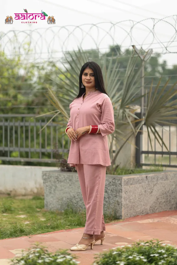 Baby_Pink_Khadi_Cotton_Standing_Collar__Co-Ord_Set_For_Women