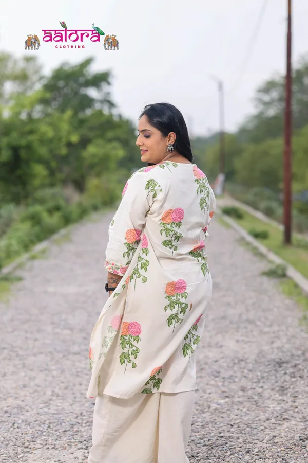Faun_Khadi_Cotton_Embroidered_Collar_Neck_Work_Kurti_Set_For_Women
