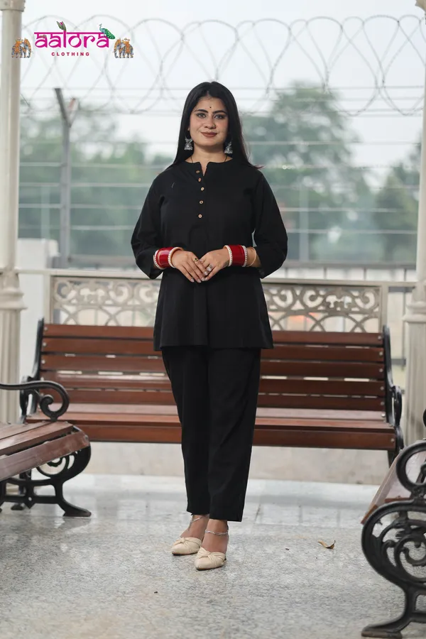 Black_Khadi_Cotton_Designer_Collar__Co-Ord_Set_For_Women