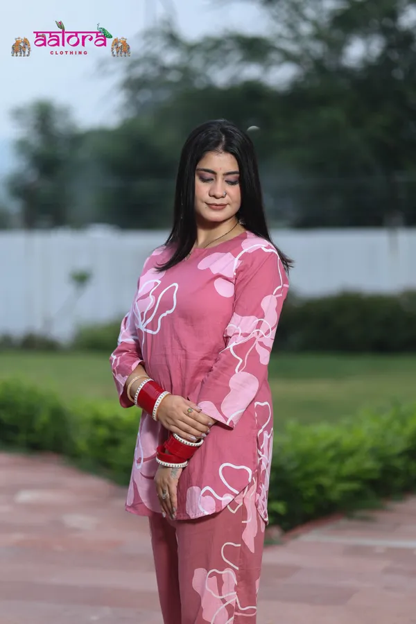 Gajri_Digital_Print_Cotton_Neckwork_Co-Ord_Set_For_Women