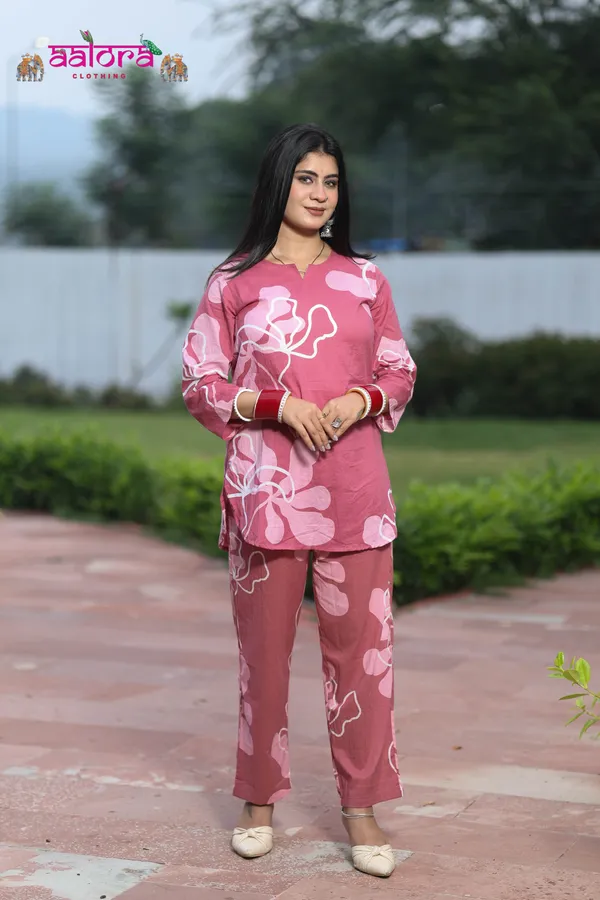 Gajri_Digital_Print_Cotton_Neckwork_Co-Ord_Set_For_Women