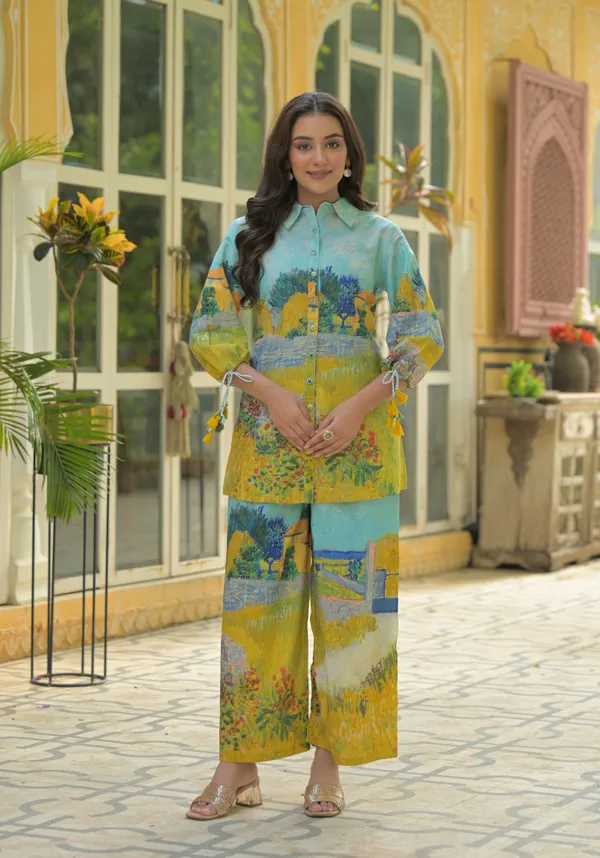 Multicolour_Shirt_Style_Coord_Set_with_Hand_Print_