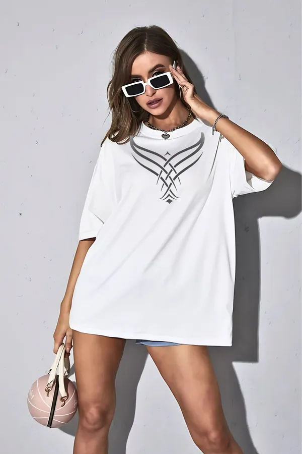 White_Cotton_Phoenix__Graphic_Printed_Oversized_T-Shirt_|_For_Men