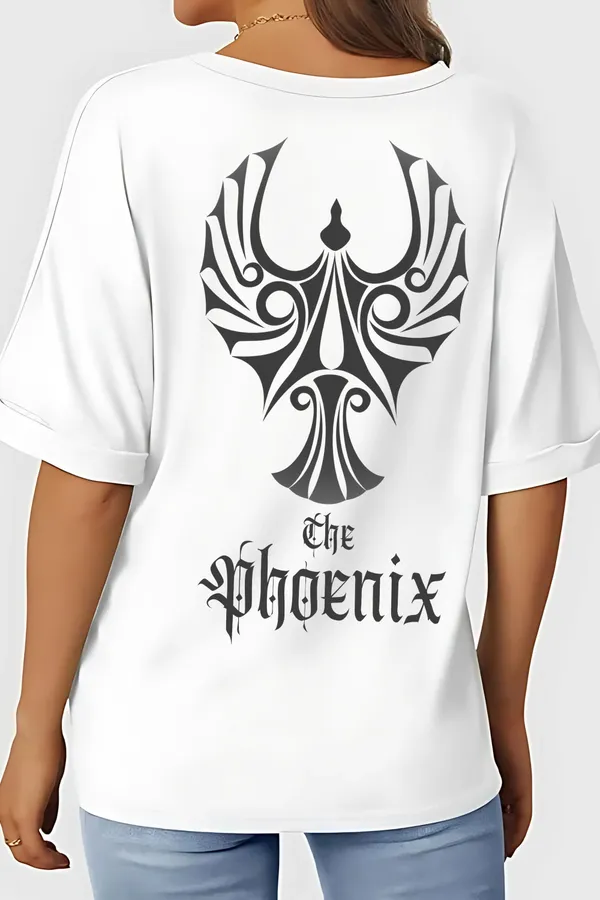 White_Cotton_Phoenix__Graphic_Printed_Oversized_T-Shirt_|_For_Men