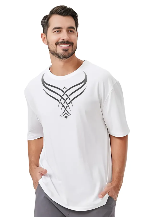 White_Cotton_Phoenix__Graphic_Printed_Oversized_T-Shirt_|_For_Men