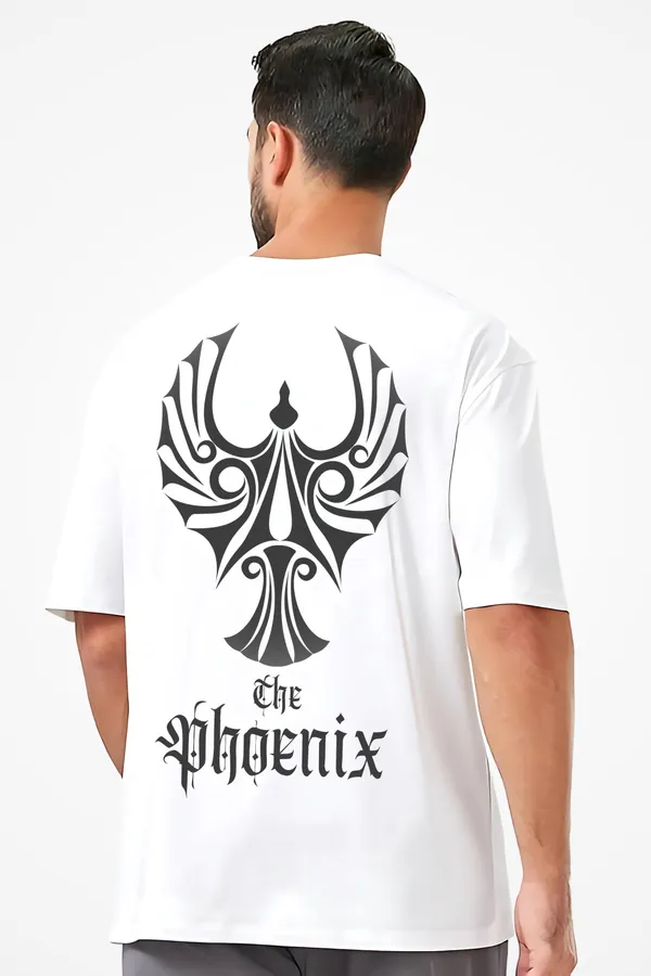 White_Cotton_Phoenix__Graphic_Printed_Oversized_T-Shirt_|_For_Men