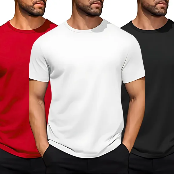 Pack_of_3_Multicolor_Cotton_Solid_Printed_Regular_T-Shirt_|_For_Men