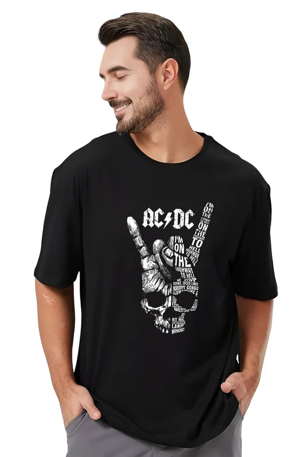Black_Cotton_Rock_Band_Printed_Oversized_T-Shirt_|_For_Men