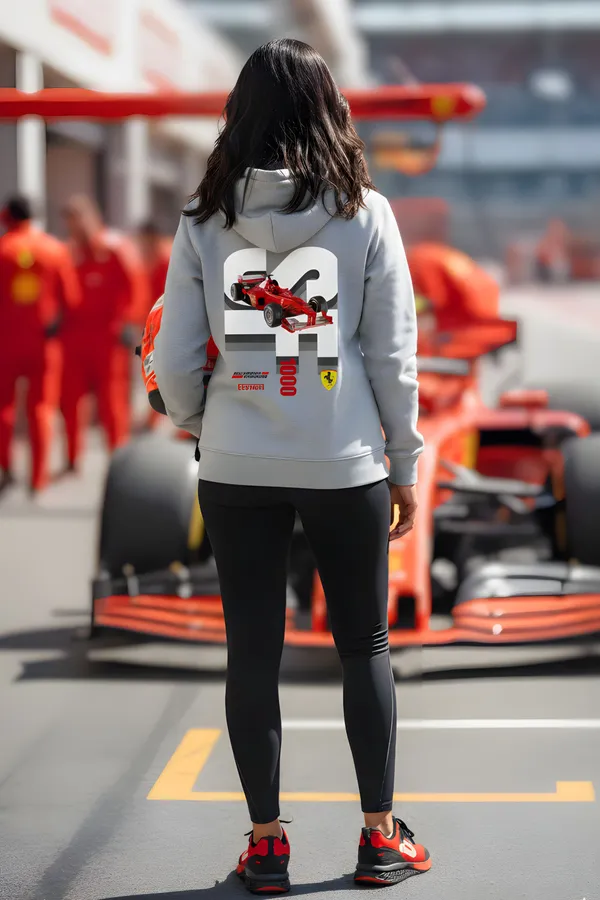 Melange_Fleece_Regular_Fit_Ferrari_Graphic_Printed_Hoodie_|_For_Women