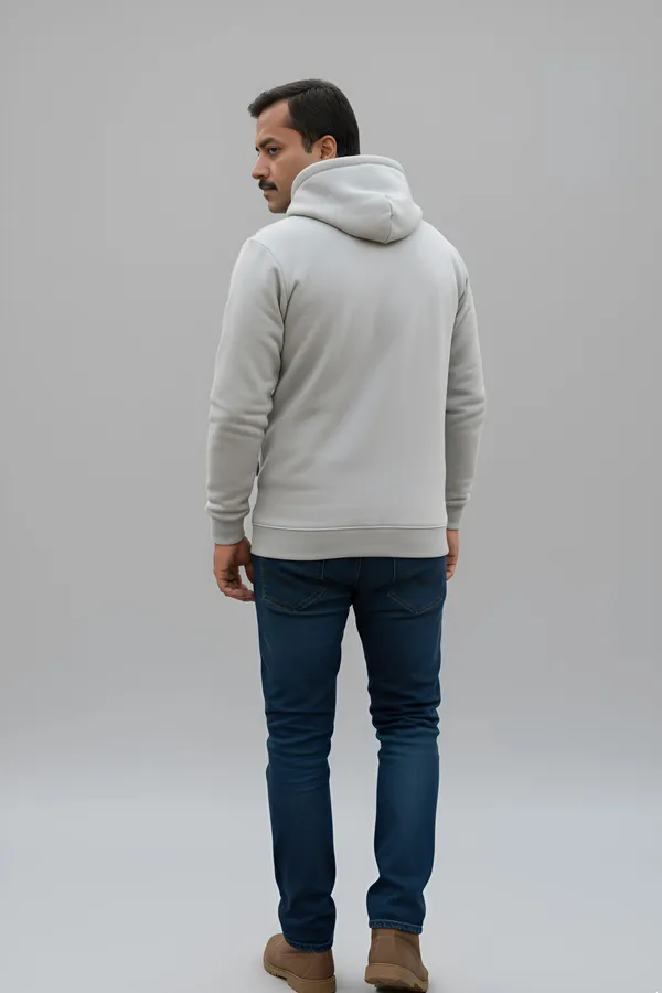 Melange_Fleece_Regular_Fit_Plain_Hoodie_|_For_Unisex