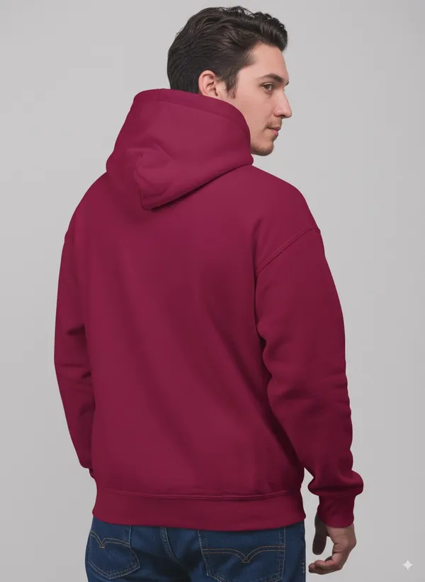 Maroon_Fleece_Regular_Fit_Plain_Hoodie_|_For_Unisex