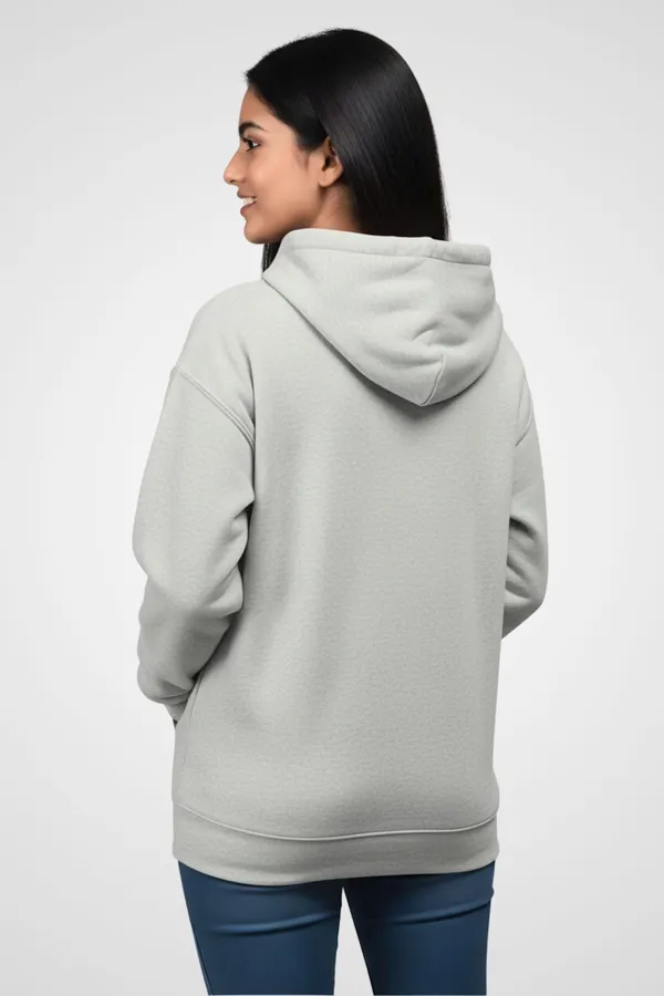 Melange_Fleece_Regular_Fit_Plain_Hoodie_|_For_Women