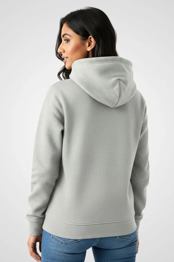 Melange_Fleece_Regular_Fit_Plain_Hoodie_|_For_Women