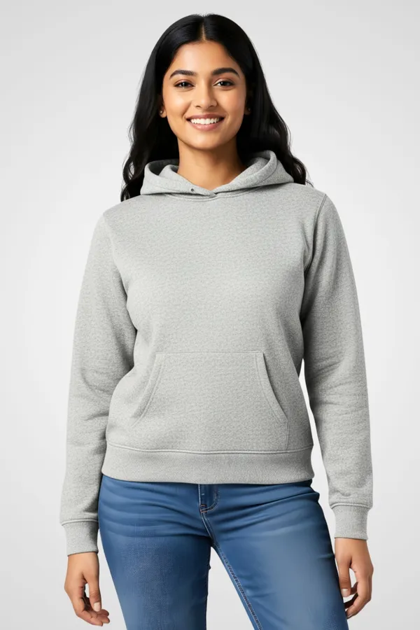 Melange_Fleece_Regular_Fit_Plain_Hoodie_|_For_Women