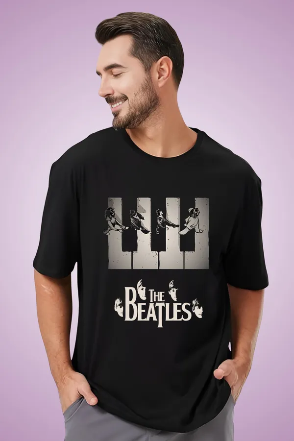 Black_Cotton_Rock_Band_Graphic_Printed_Oversized_T-Shirt_|_For_Men