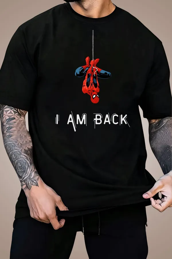 Black_Cotton_Spiderman_Graphic_Printed_Oversized_T-Shirt_|_For_Men