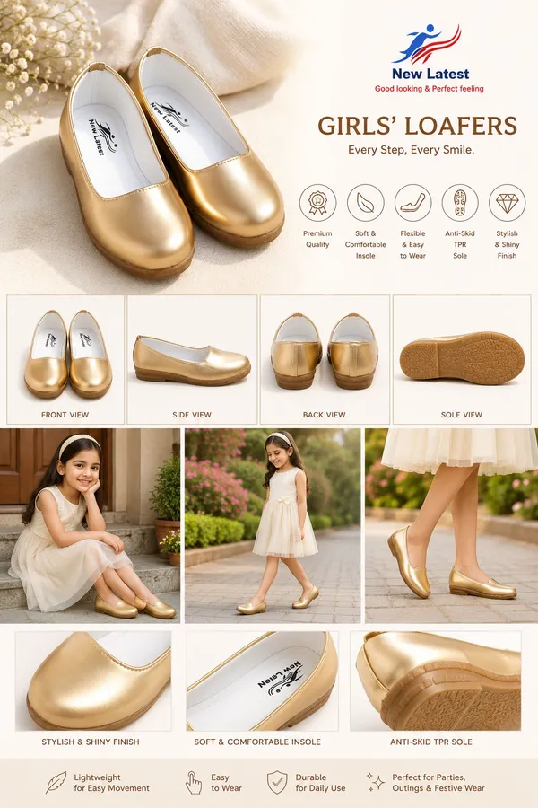 Gold_Slip_On_Loafers_for_Girls