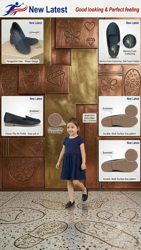Navy_Woven_Slip-On_Shoes_for_Girls