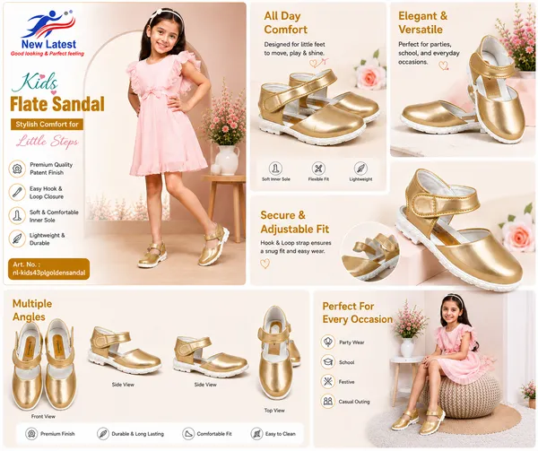 New_latest_kids_43pl_golden__sandal_for_girls