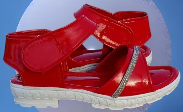 Red_Synthetic_Velcro_Sandals_for_Girls