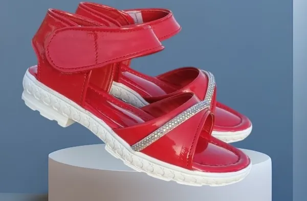 Red_Synthetic_Velcro_Sandals_for_Girls