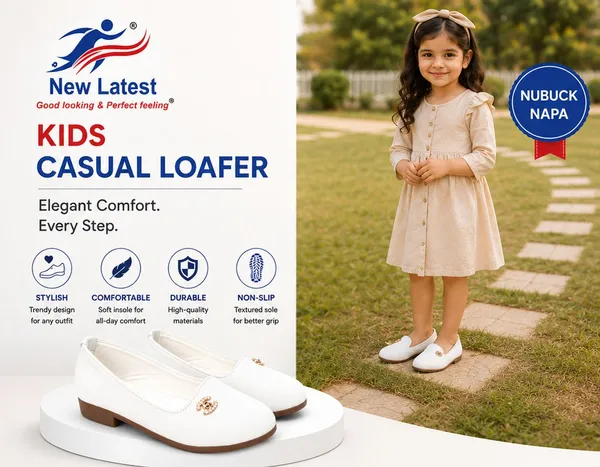 White_Nubuck_Napa_Casual_Loafers_for_Girls