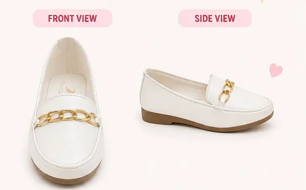 White_Chain_Detail_Loafers_for_Women
