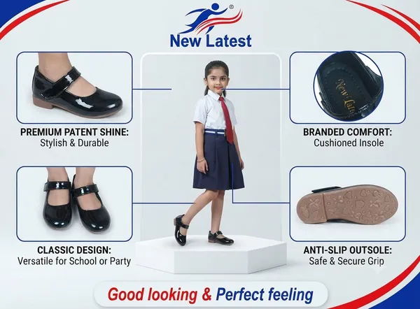 New_latest_kids_belt_Black_ballerina_for_girls