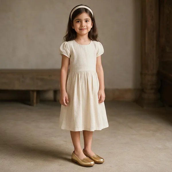 Gold_Synthetic_Slip-On_Loafers_For_Girls