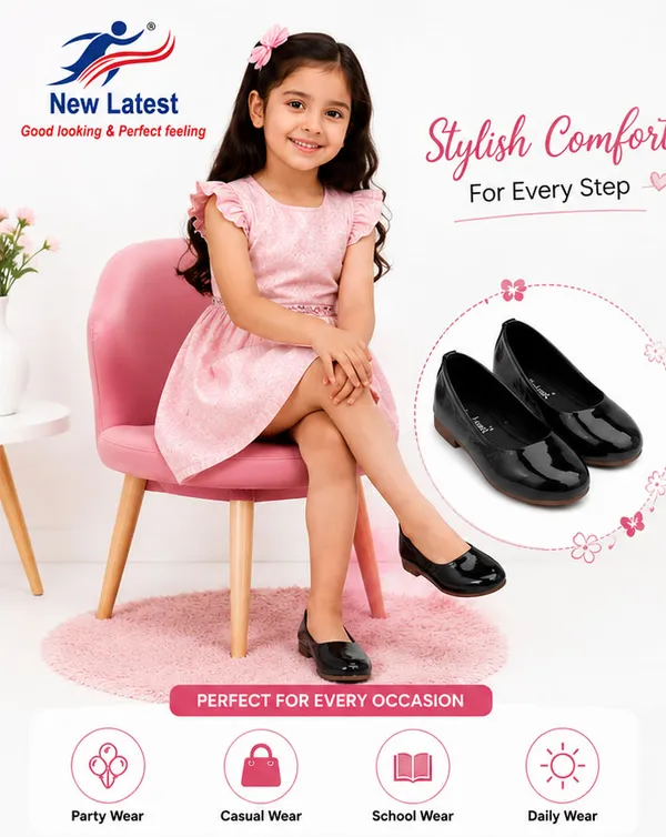 New_latest_kids_pl_Black_ballerina_for_girls