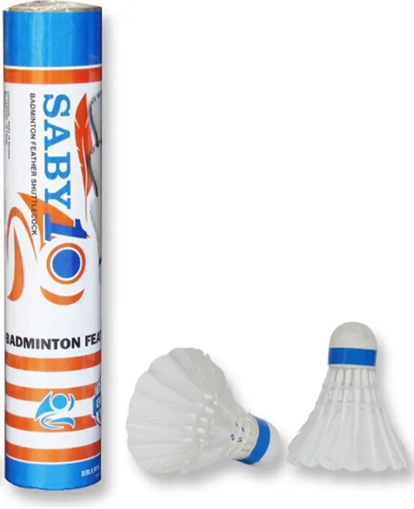 White_Saby_10_Hen_Feather_Shuttlecock