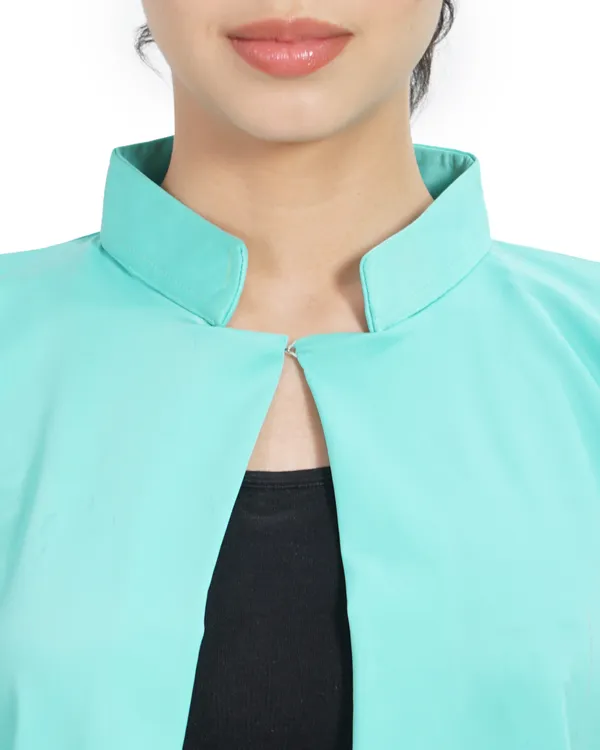 Turquoise_Comfortable_Four_Way_Lycra_Shrug_For_Women