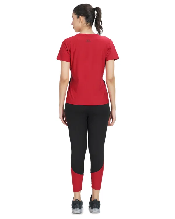 Black_&_Maroon_Tracksuit_(T-Shirt_&_Leggings)_For_Women