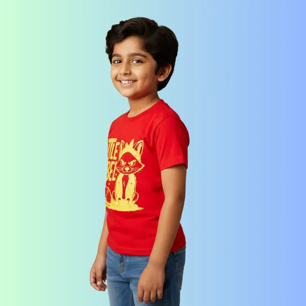 Red_Comfortable_Round_Neck_Rebel_Printed_T-Shirt_For_Kids