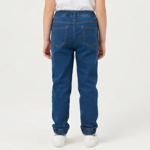 Denim_BLUE_Joggers_with_Elasticated_Bottoms