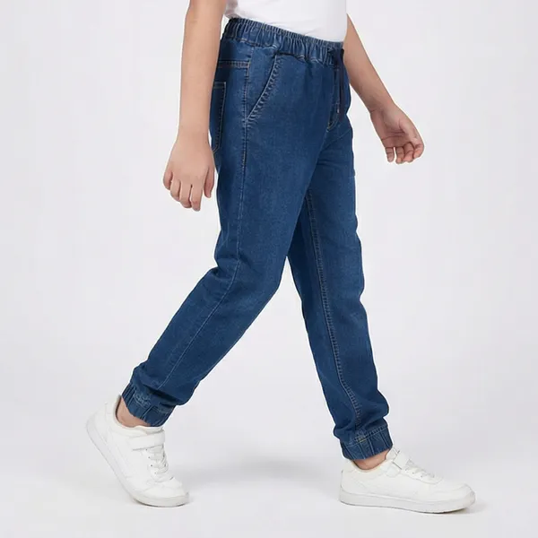 Denim_BLUE_Joggers_with_Elasticated_Bottoms
