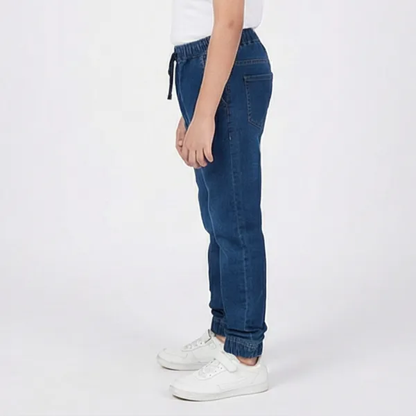 Denim_BLUE_Joggers_with_Elasticated_Bottoms