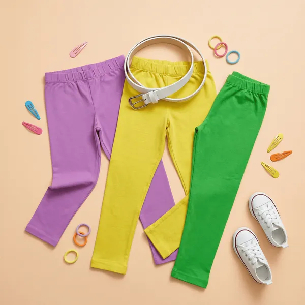 Super_Comfort_Cotton_Lycra_Plain_Leggings_for_Girls_(Pack_of_3)_|_Green-Purple-Yellow