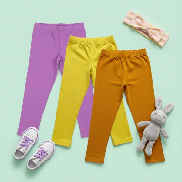 Super_Comfort_Cotton_Lycra_Plain_Leggings_for_Girls_(Pack_of_3)_|_Orange-Purple-Yellow