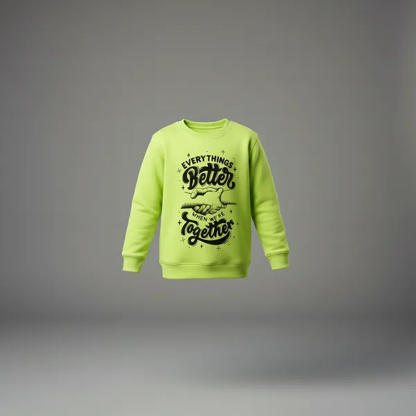 Lime_Green_Terry_Knit_Full_Sleeves_Sweatshirts_With_Better_Together_Print_For_Kid