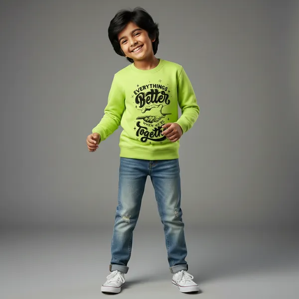 Lime_Green_Terry_Knit_Full_Sleeves_Sweatshirts_With_Better_Together_Print_For_Kid