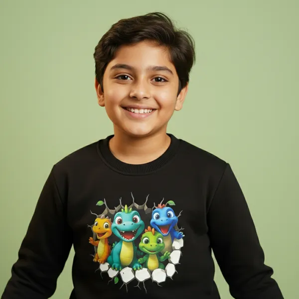 Black_Fleece_Knit_Full_Sleeves_Sweatshirts_With_Dino_Print_For_Kids