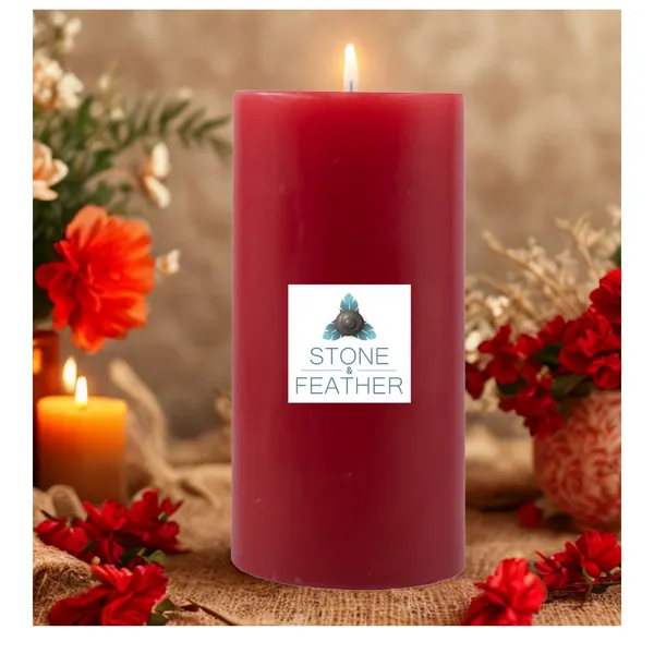 Red_Unscented_Paraffin_Wax_Round_Pillar_Candle_|_(100-110_Hr)_(3x6_Inch)