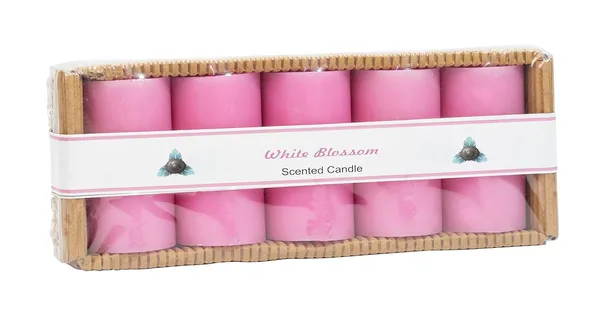 Pack_Of_5_White_Blossom_Scented_Paraffin_Wax_Cylindrical_Pillar_Candle_|_(10-12_Hr)