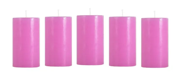 Pack_Of_5_White_Blossom_Scented_Paraffin_Wax_Cylindrical_Pillar_Candle_|_(10-12_Hr)