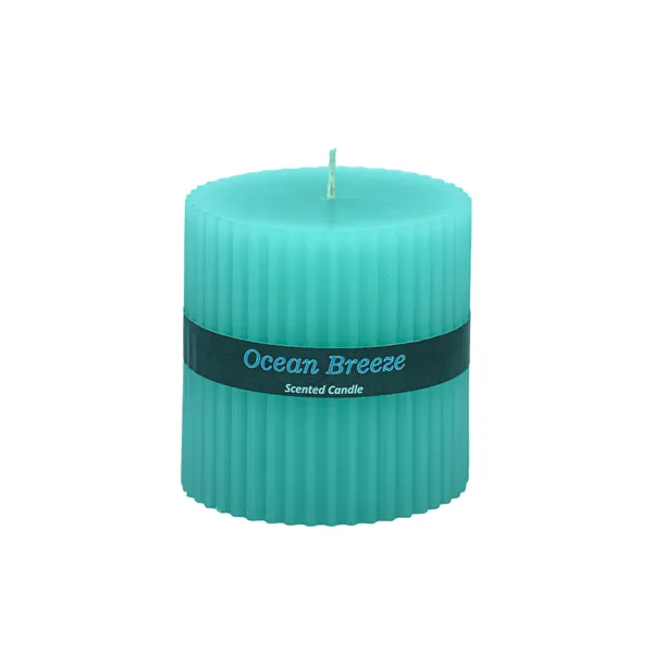 Stone_&_Feather_Ocean_Breeze_Ribbed_Pillar_Candle,_Size-3x3_Inch,_Burn_Time-50-55_Hours_Each,_Suitable_for_Decoration,_Aromatherapy,_Home_Decoration,_and_Party_Decor.